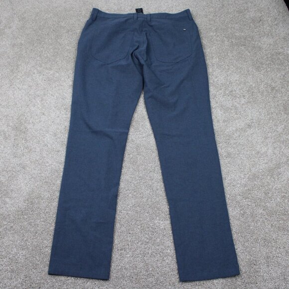 Travis Mathew Golf Pants Mens 33 Blue Polyester Stretch Flat Front w/ 34" inseam - Picture 6 of 12